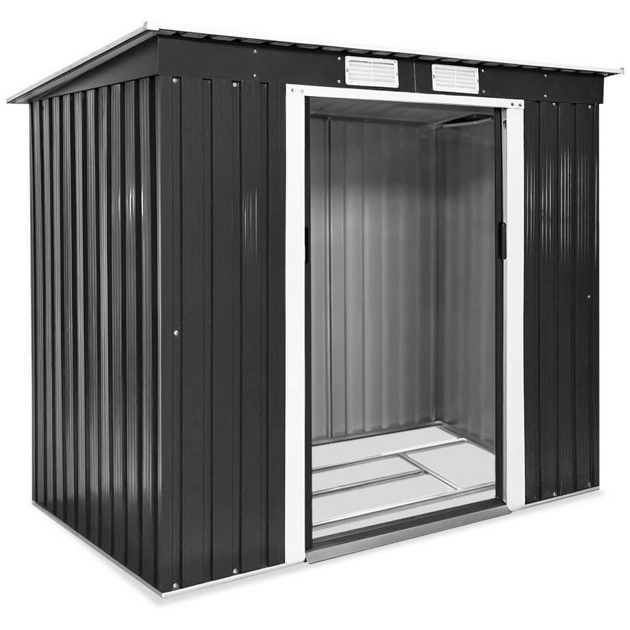 Tectake  Abri de jardin métal 2,7 m² toiture monopente  en acier 