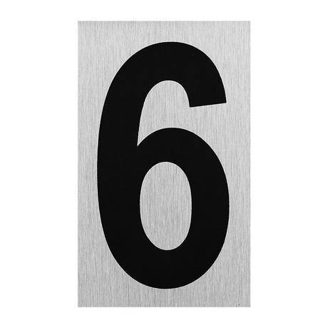 Pricenet Targa per porta in alluminio " 6 " 100x60mm  