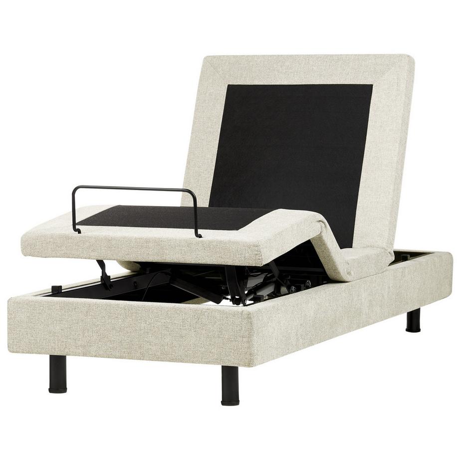 Beliani Lit réglable sans tête de lit en Tissu  CASTELLAN  