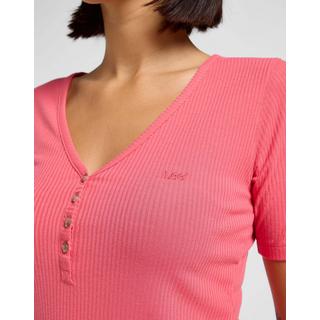 Lee T-Shirt Henley Manches Courtes  