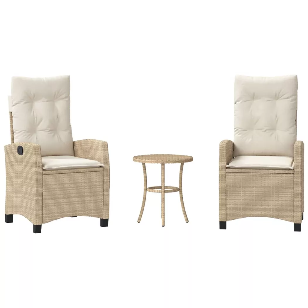 VidaXL - Ensemble de bistro rotin synthétique, One Size, Beige