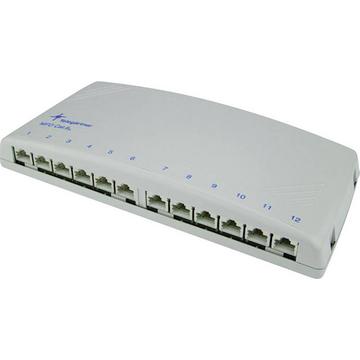 12 Port Netzwerk-Patchpanel CAT 6a 1 HE