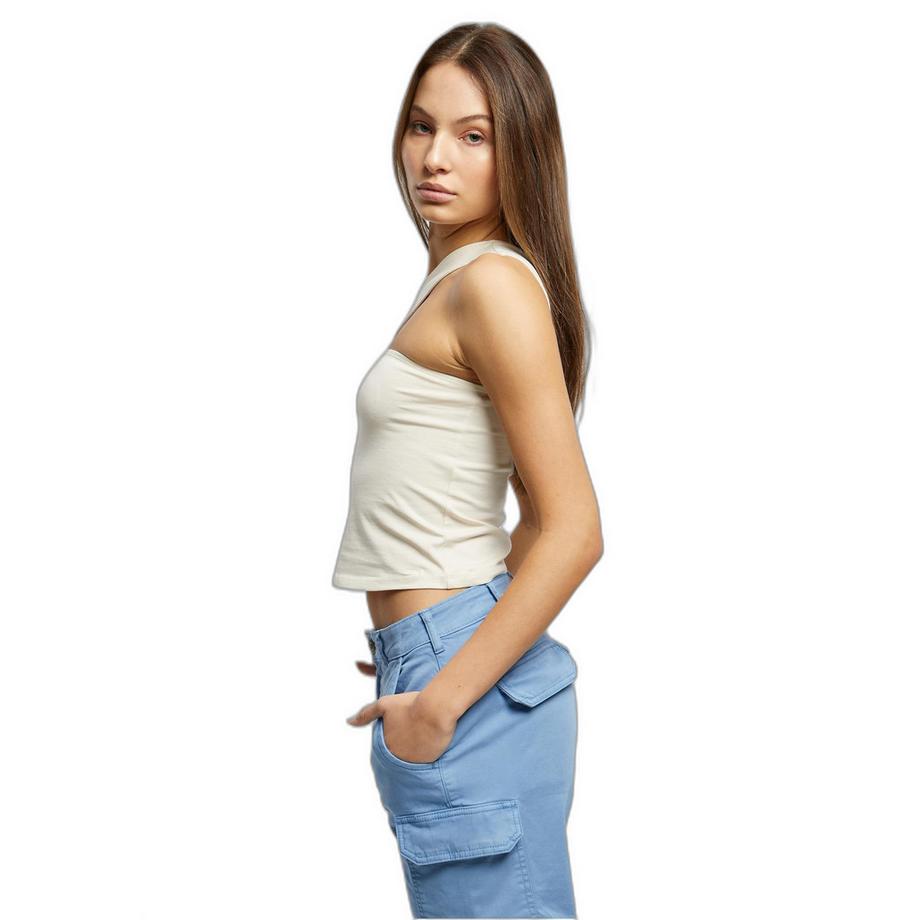 URBAN CLASSICS Damen Plus Size One-Shoulder Tanktop  