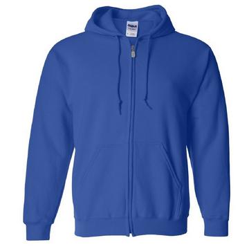 Mélange lourd Adulte Plein Zip Sweat à capuche Top