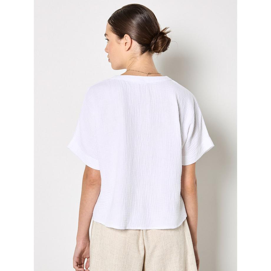 APRICOT Strukturierte V-Ausschnitt Bluse  