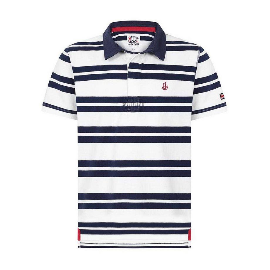 Polo manches courtes rugby motiftyle rayures étroites