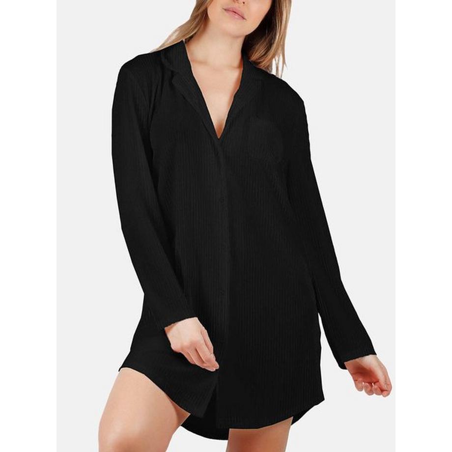 Camicia da notte a maniche lunghe Elegant Stripes