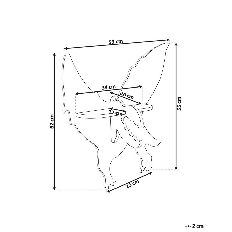 Beliani Scaffale a muro en Fibra a media densità (MDF) Retrò DURANGO  