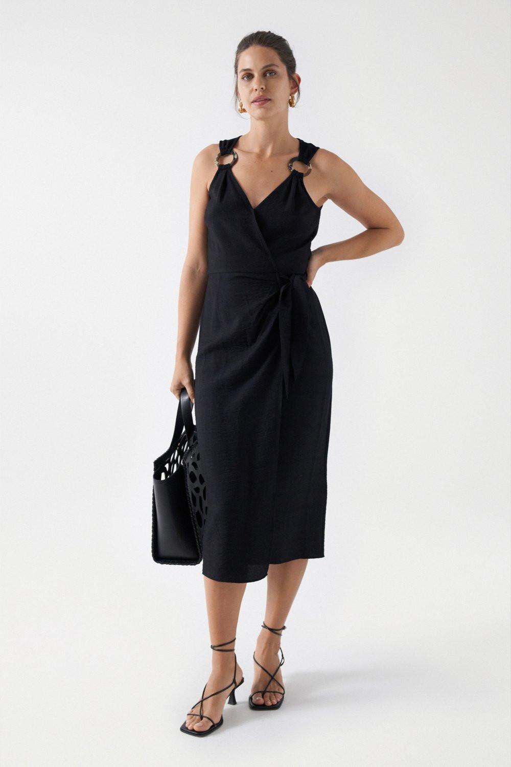 Salsa  Kleider Wrap Midi Dress 