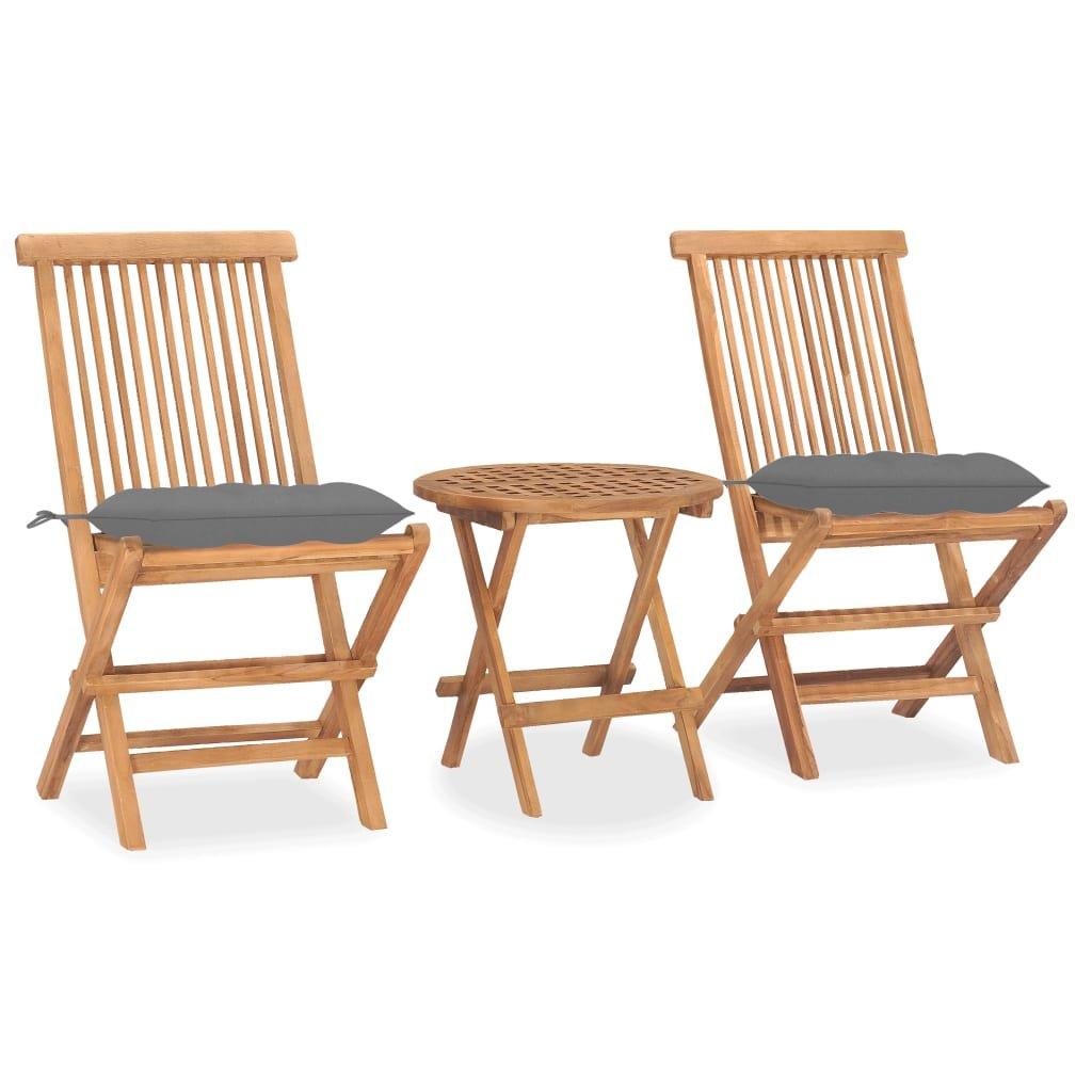 VidaXL set arredo pieghevole giardino Teak riciclato  