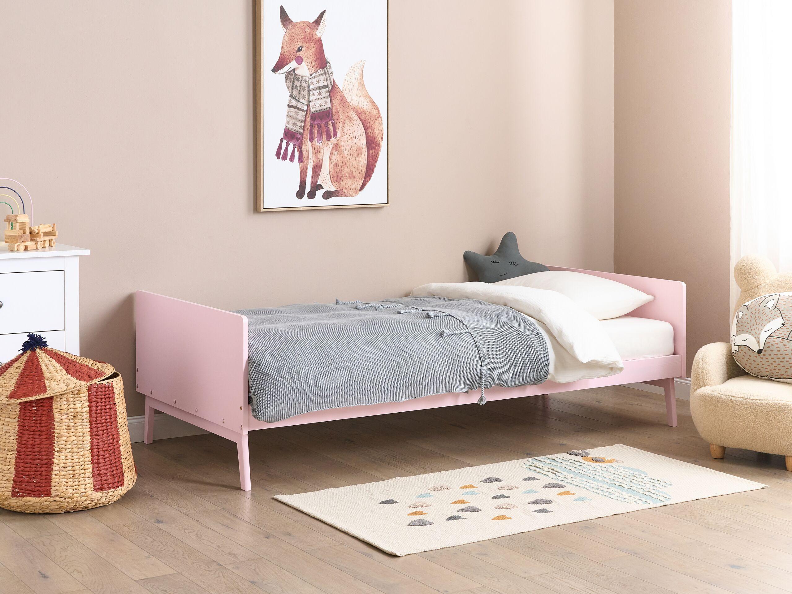 Beliani Letto con rete a doghe en Legno di pino Scandinavo BONNAC  