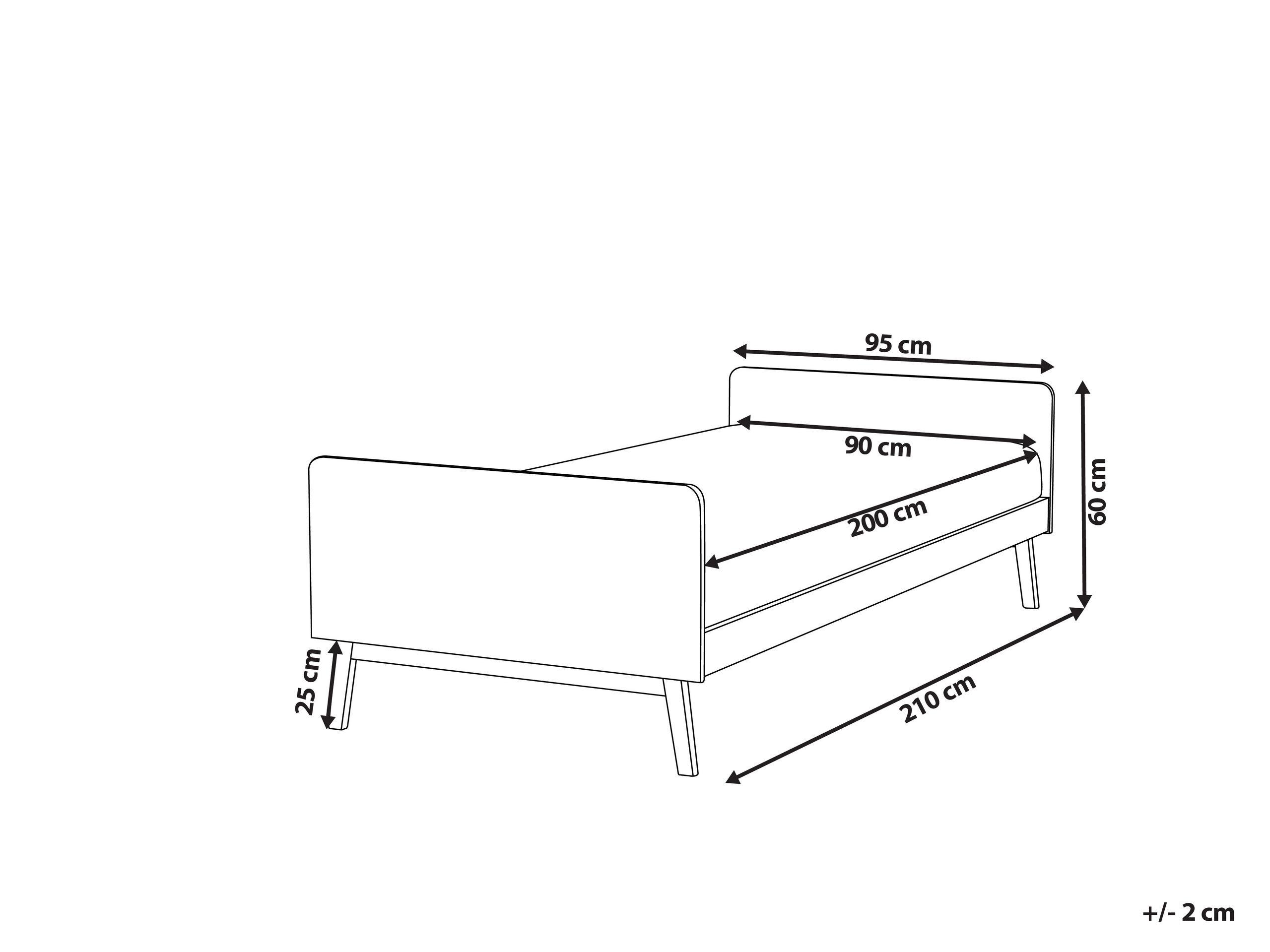 Beliani Letto con rete a doghe en Legno di pino Scandinavo BONNAC  