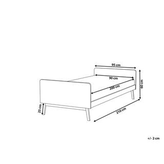 Beliani Letto en Legno di pino Scandinavo BONNAC  