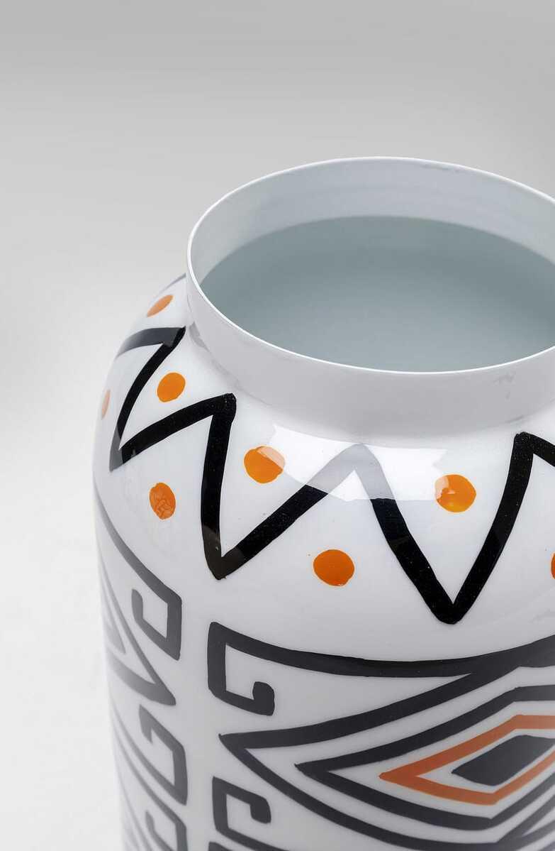 KARE Design Vaso boemo bianco-arancio 29  