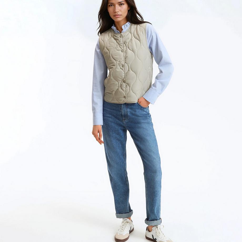 La Redoute Collections Doudoune sans manches à boutons-pression  