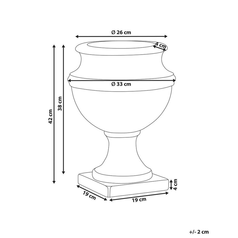 Beliani Cache-pot en Oxyde de magnésium Rustique DESKATI  