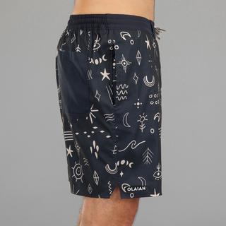 DECATHLON BS100L Boardshorts mit Blumenmuster  