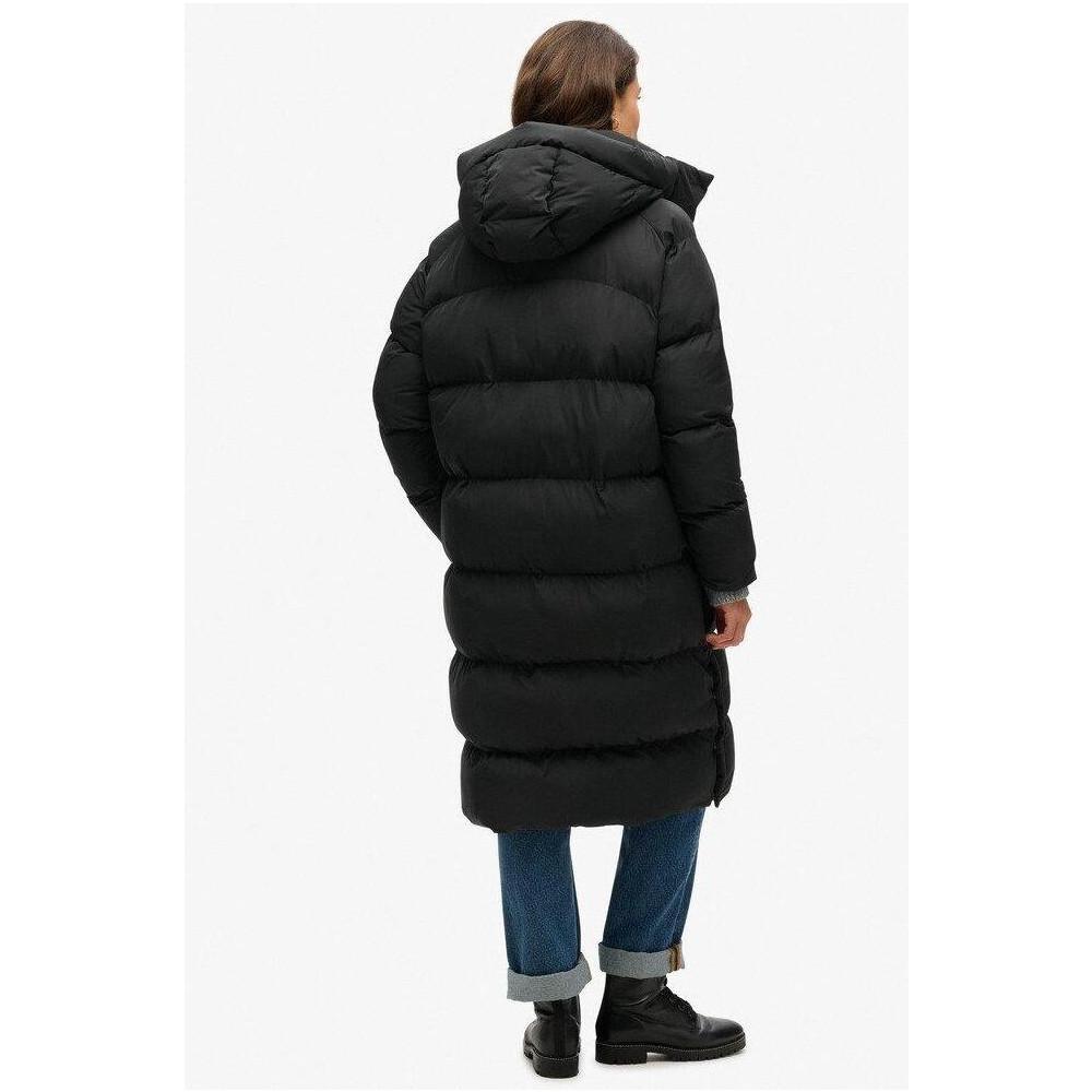 Superdry  lange daunenjacke mit kapuze, damen uperdry 