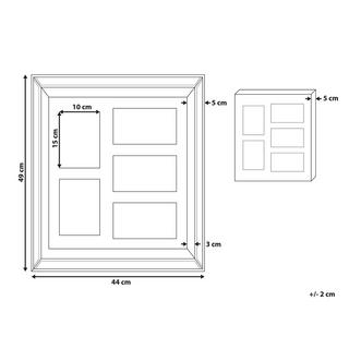 Beliani Fotorahmen aus Glas Modern MAKENI  