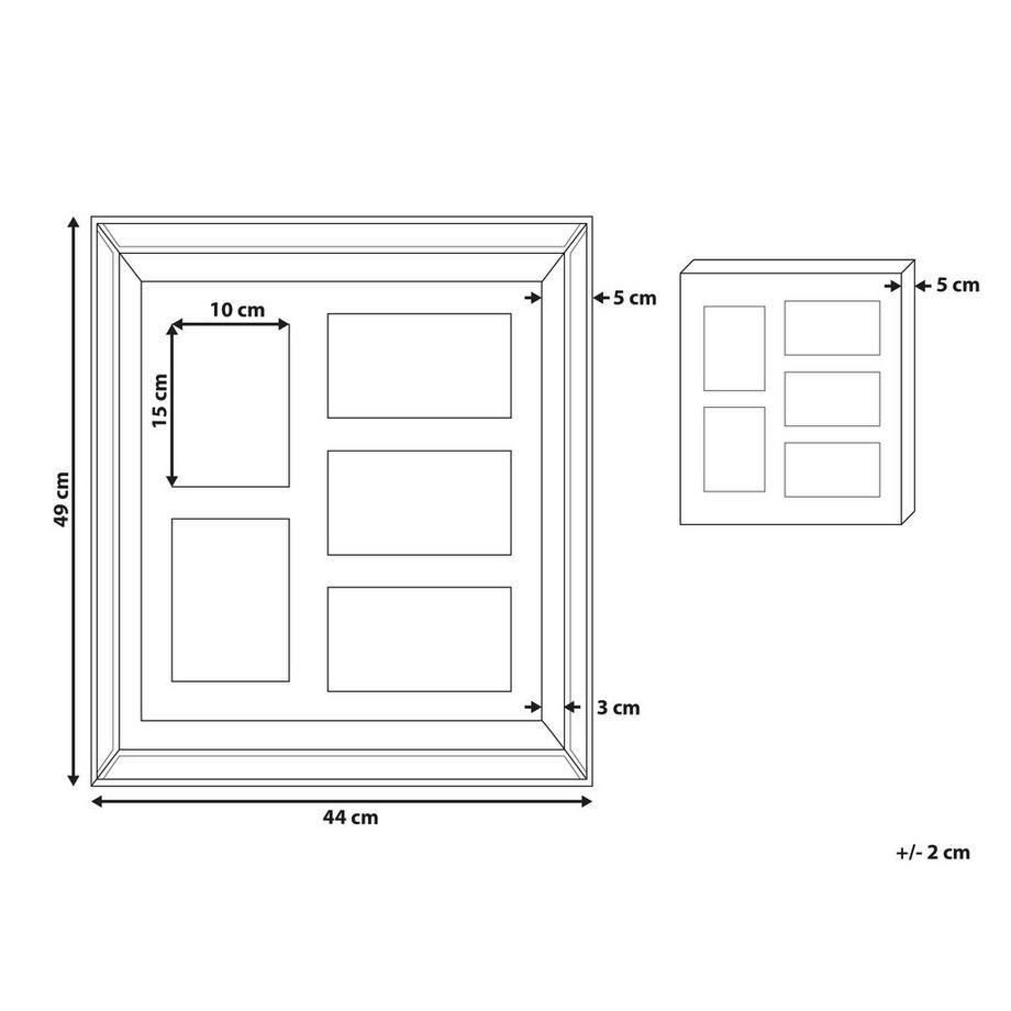 Beliani Cornice per 5 foto en Vetro Moderno MAKENI  