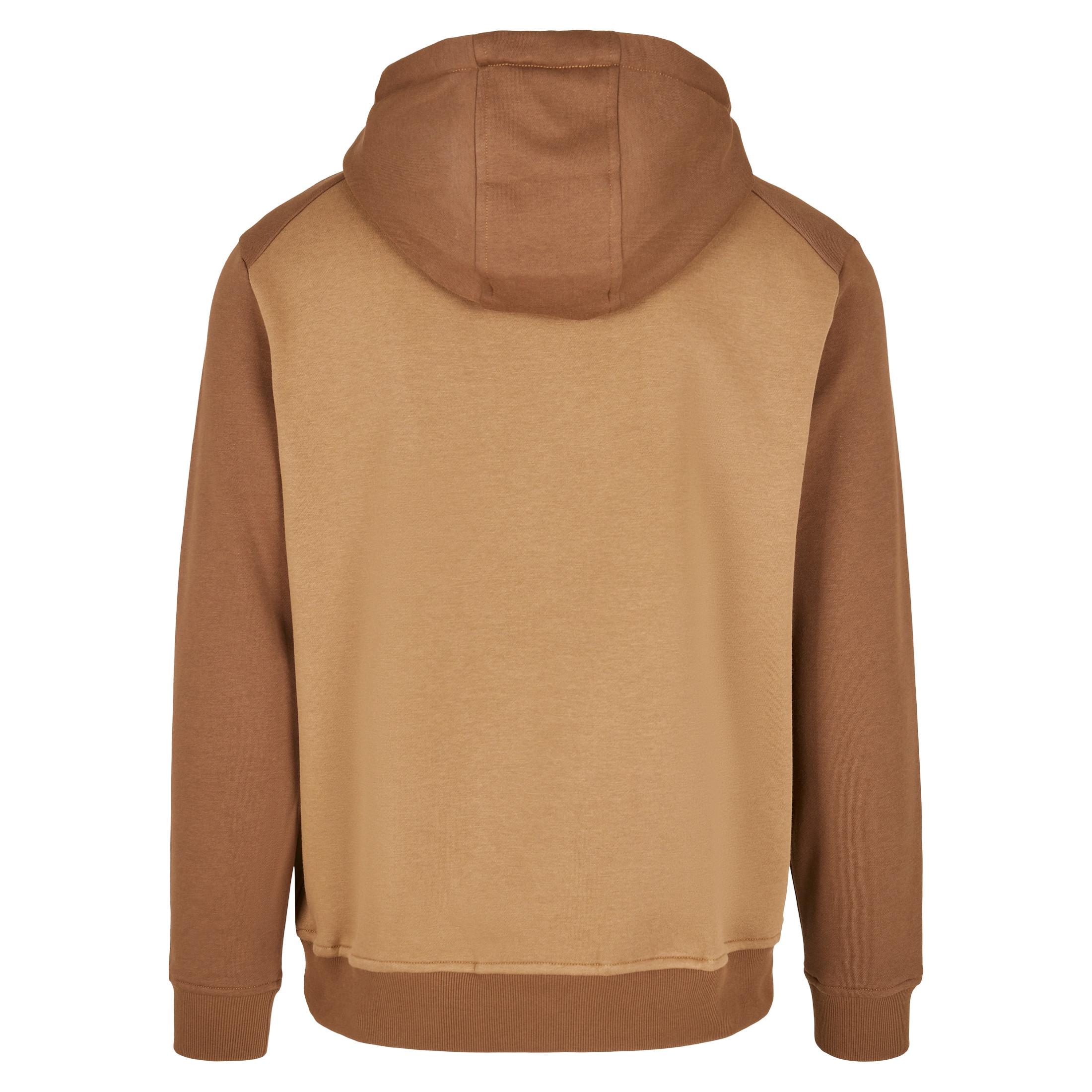 URBAN CLASSICS  felpa con cappuccio 2-tone fake raglan 