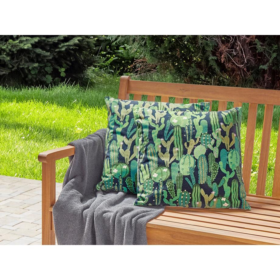 Beliani Lot de 2 coussins d'extérieur en Polyester Moderne BUSSANA  