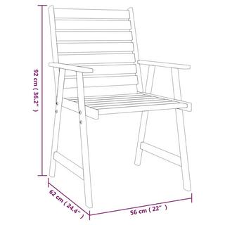 VidaXL Ensemble de salle à manger de jardin bois d'acacia  