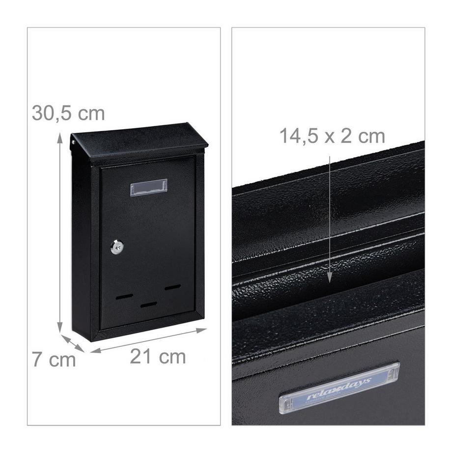 B2X  Briefkasten mit Namensschild 