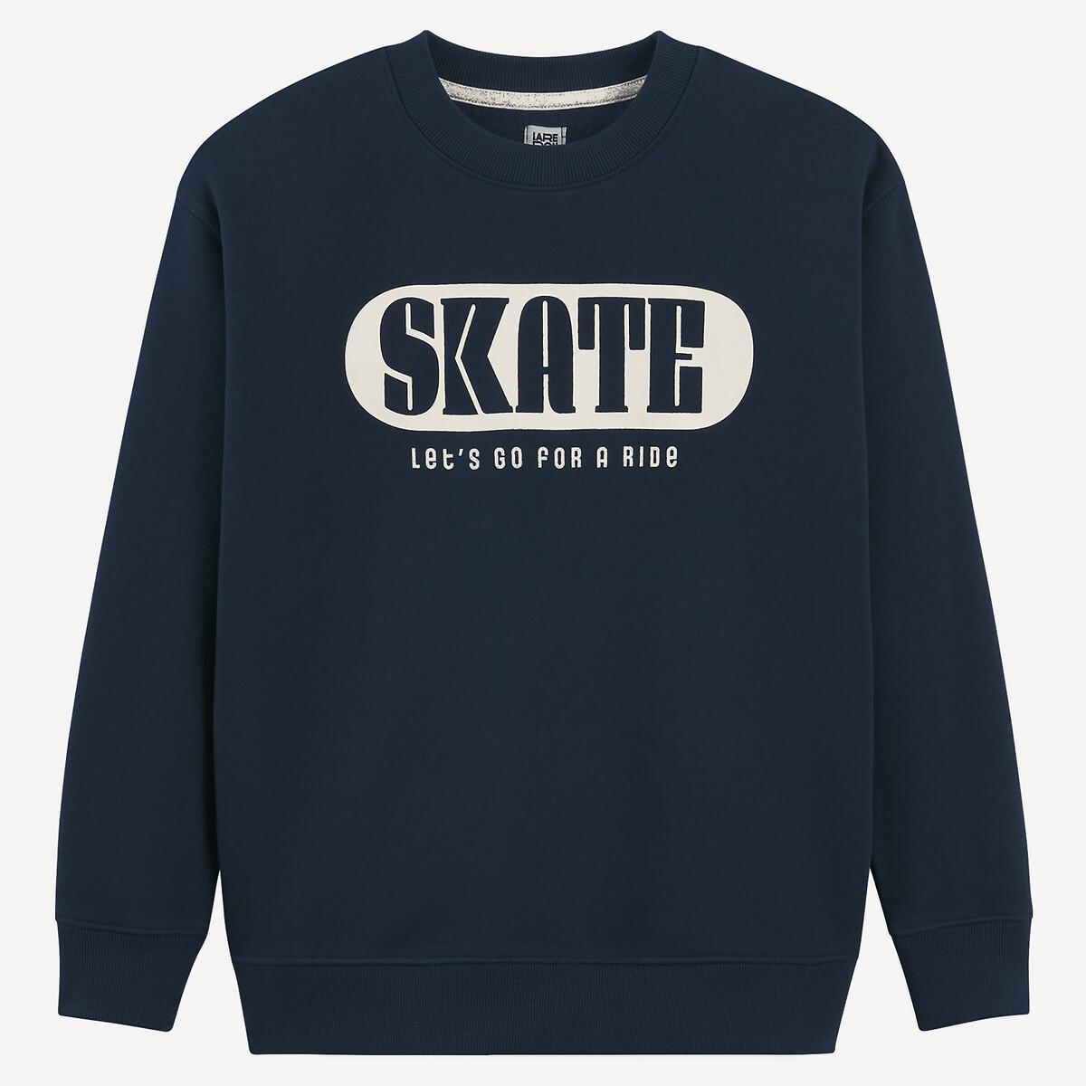 La Redoute Collections  Sweat col rond à message en molleton 