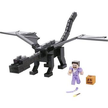 GYR76 - Minecraft Enderdrache, 50 cm gross, und Steve-Figur mit Farbwechseleffekt