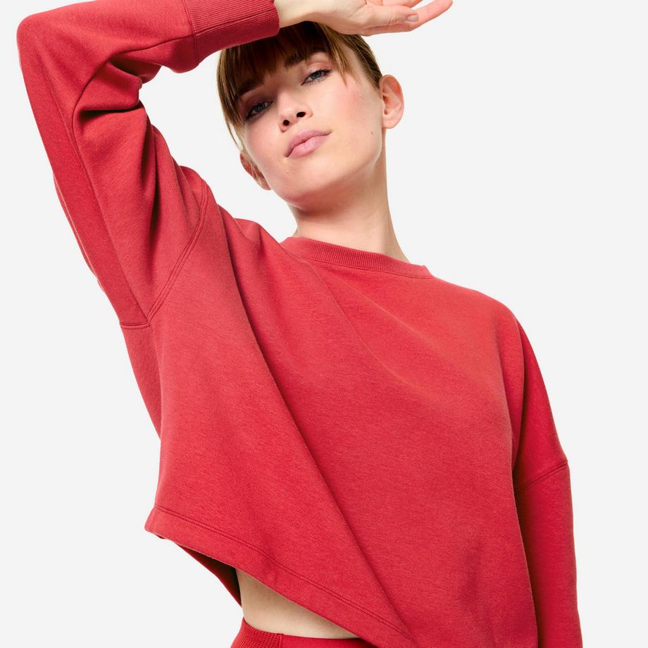 DOMYOS  Sweatshirt  Crop bequem dehnbar 