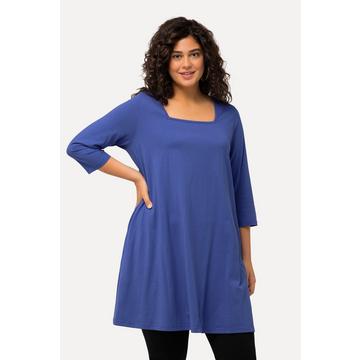 Longshirt, A-Linie, Carree-Ausschnitt, 3/4-Arm