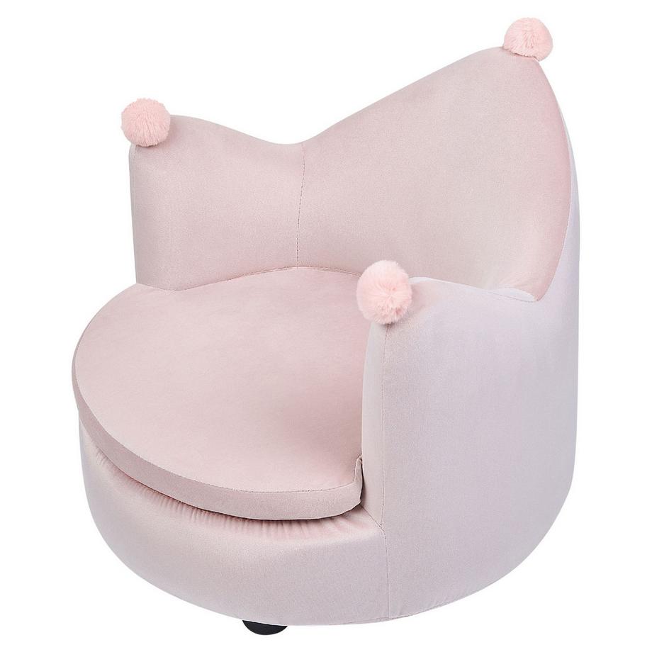 Beliani Kindersessel aus Samtstoff Modern VEGA  