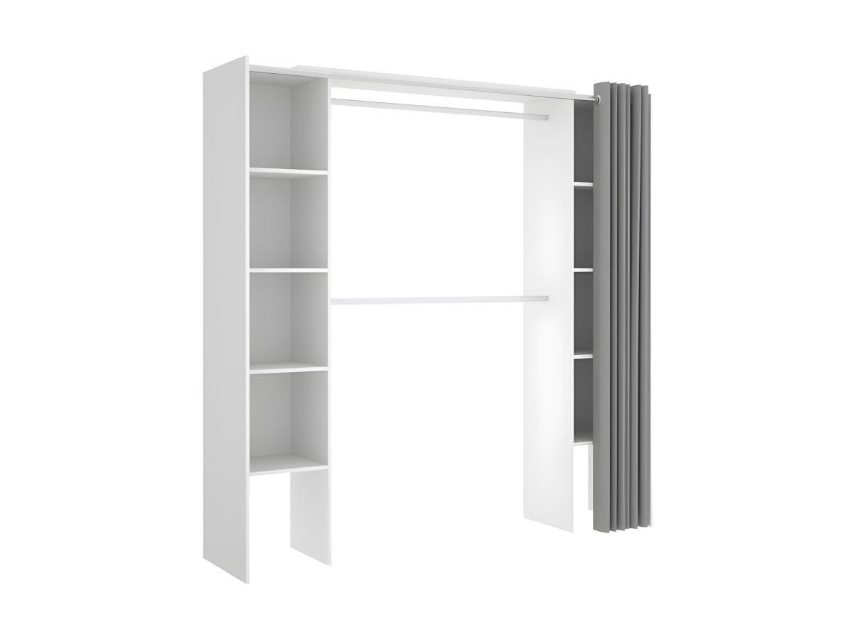 Vente-unique Dressing extensible DORIAN avec rideau L1  