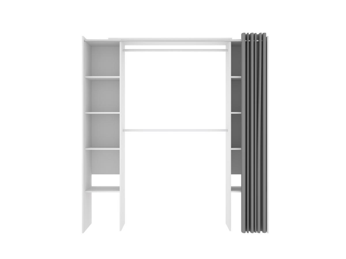 Vente-unique Dressing extensible DORIAN avec rideau L1  
