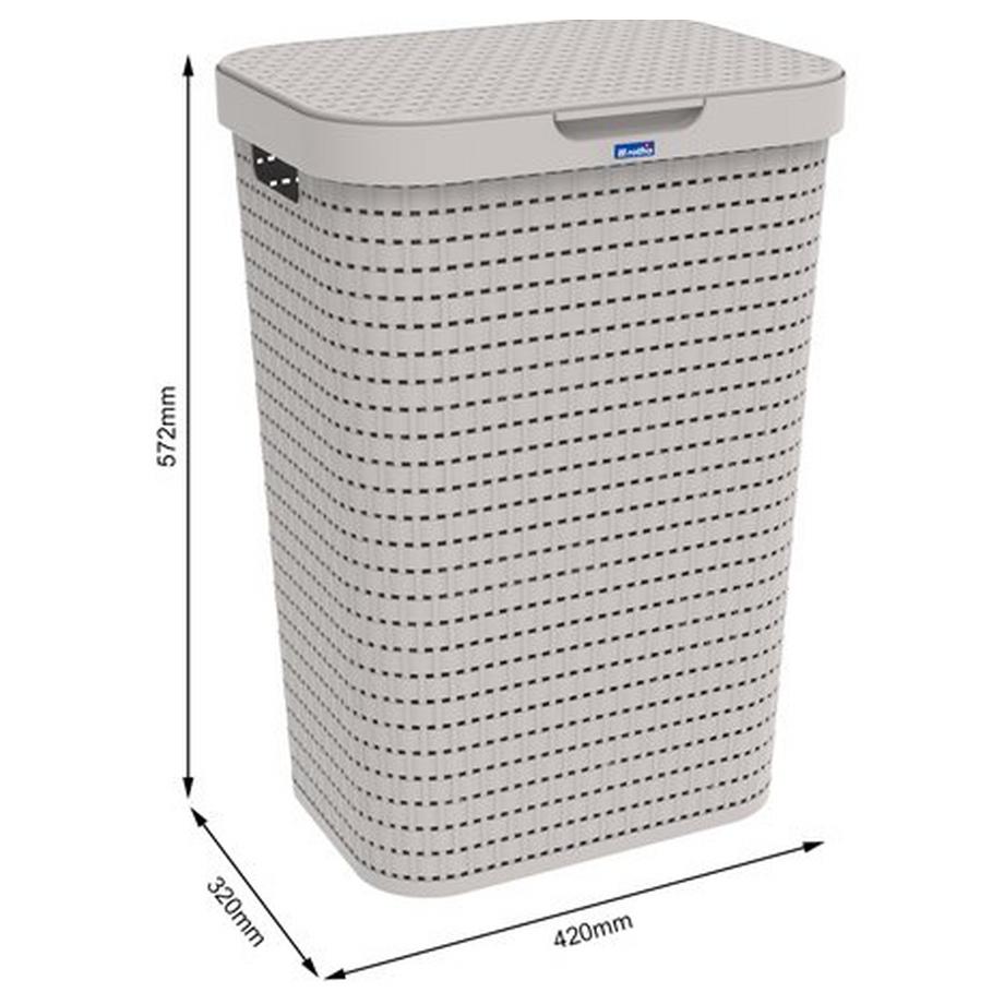 rotho  Rotho Country Wäschekorb 55 l Rechteckig Kunststoff Cappuccino 