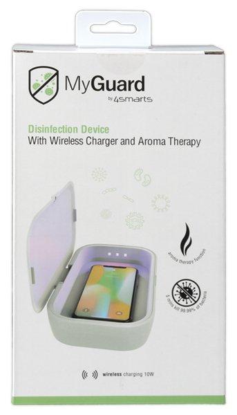 4smarts  Disinfection Device With Wireless Charger and Aroma Therapy Blanc Auto, Intérieure, Extérieure 