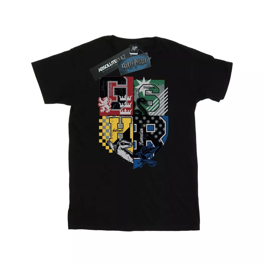 Harry Potter - Hogwarts TShirt, für Damen, Schwarz, Größe S