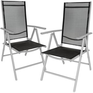 Tectake Lot de 8 chaises de jardin pliantes  