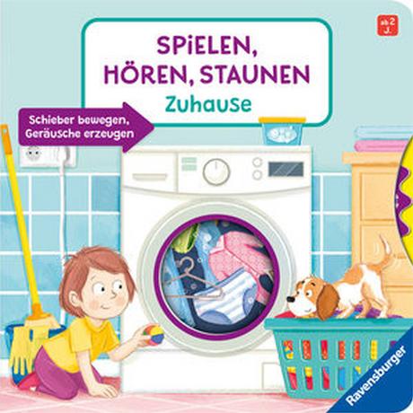 Spielen, Hören, Staunen: Zuhause. Ein Soundbuch ganz ohne Batterie und Elektronik Wieker, Katharina; Kratzke, Daniel (Illustrationen) Couverture rigide 