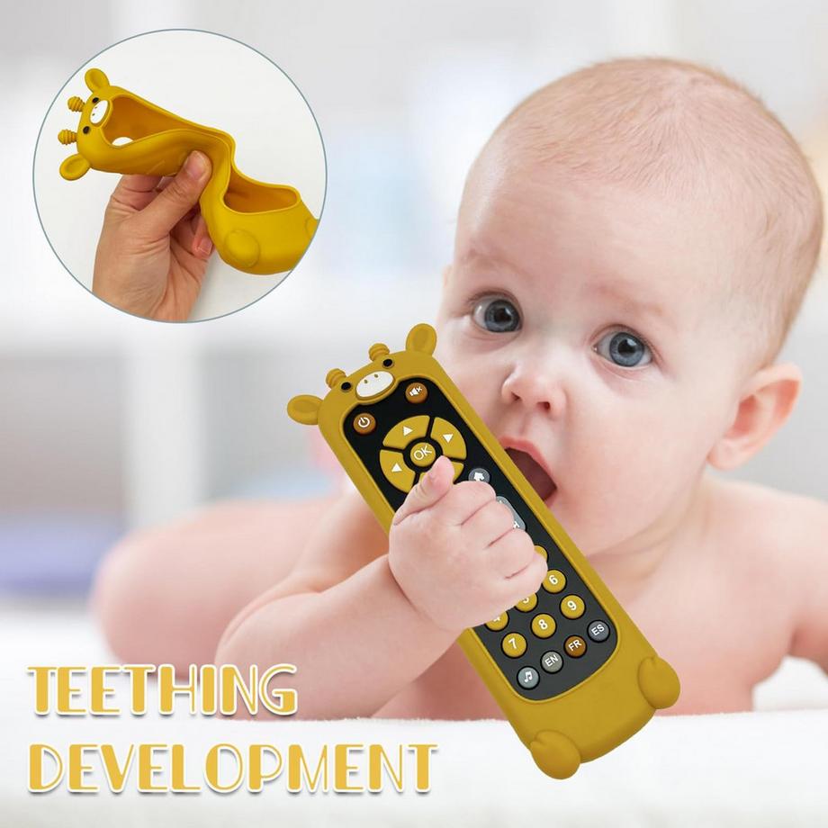 Activity-board  Jouet télécommandé pour bébé, jouets musicaux pour bébés avec anglais/français/espagnol, jouet éducatif avec chansons et sons 