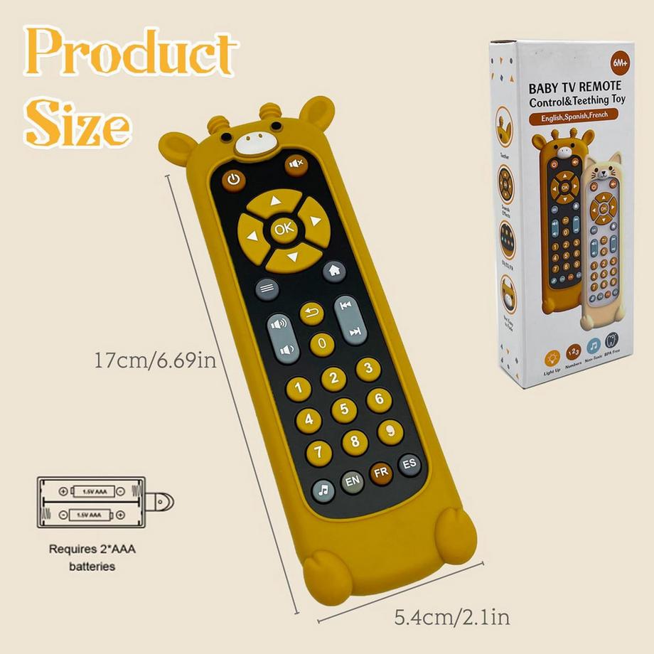 Activity-board  Jouet télécommandé pour bébé, jouets musicaux pour bébés avec anglais/français/espagnol, jouet éducatif avec chansons et sons 