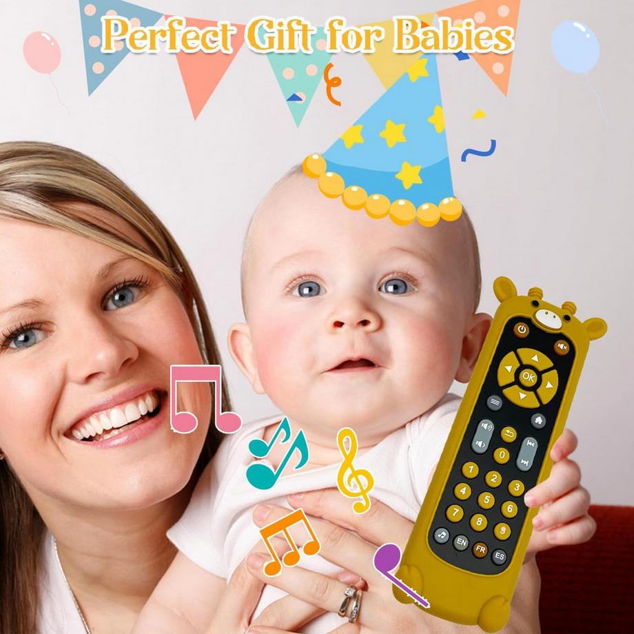 Activity-board  Jouet télécommandé pour bébé, jouets musicaux pour bébés avec anglais/français/espagnol, jouet éducatif avec chansons et sons 