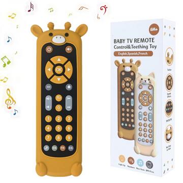 Ferngesteuertes Babyspielzeug, Musikspielzeug für Babys mit Englisch/Französisch/Spanisch, Lernspielzeug mit Liedern und Geräuschen