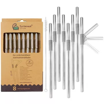 Pailles flexibles en acier inoxydable