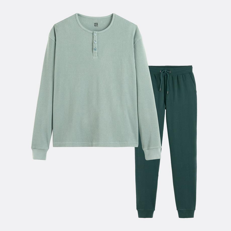 La Redoute Collections Pyjama Henley manches longues  