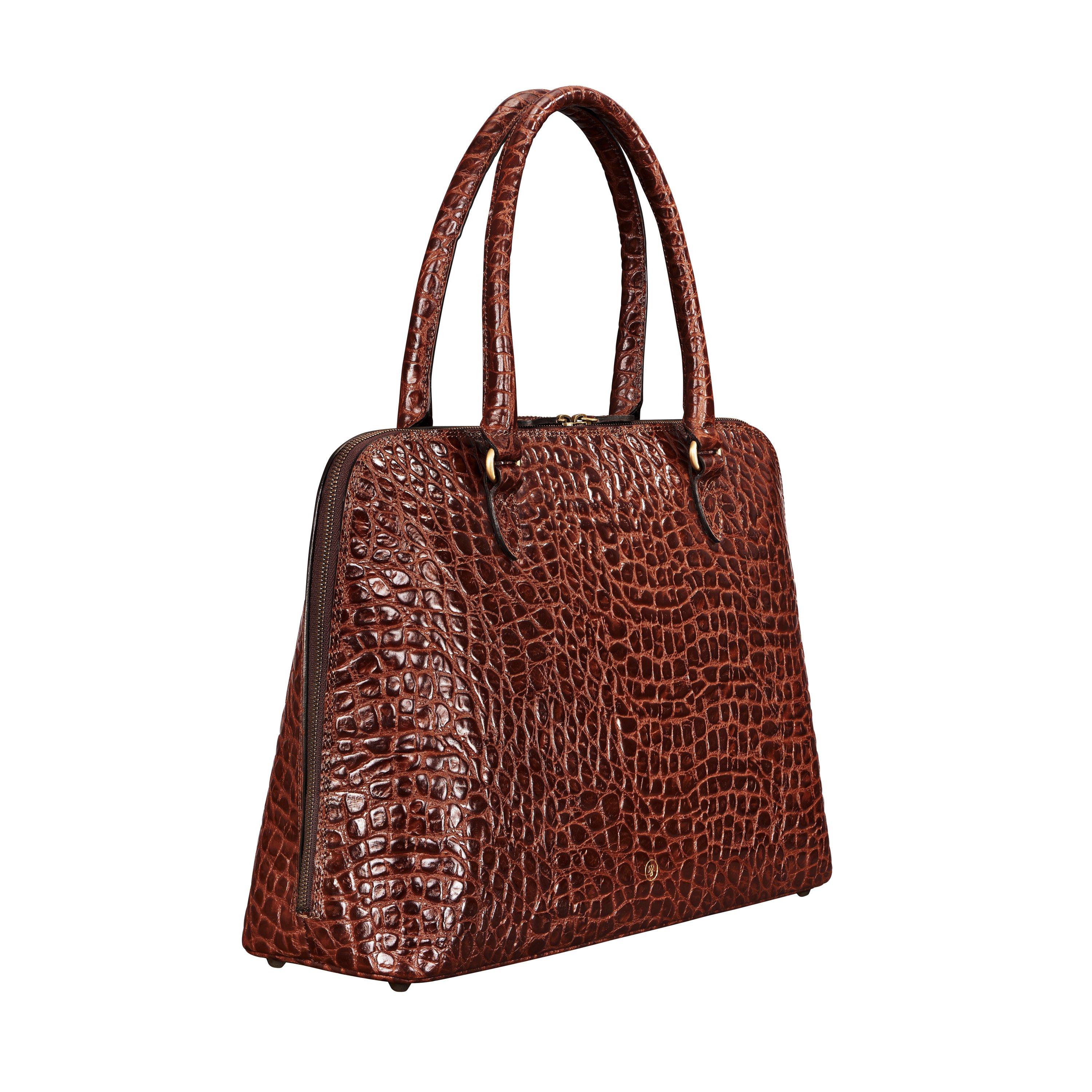 Maxwell Scott  Le Fiorella Croco Sac à main pour ordinateur en cuir croco 