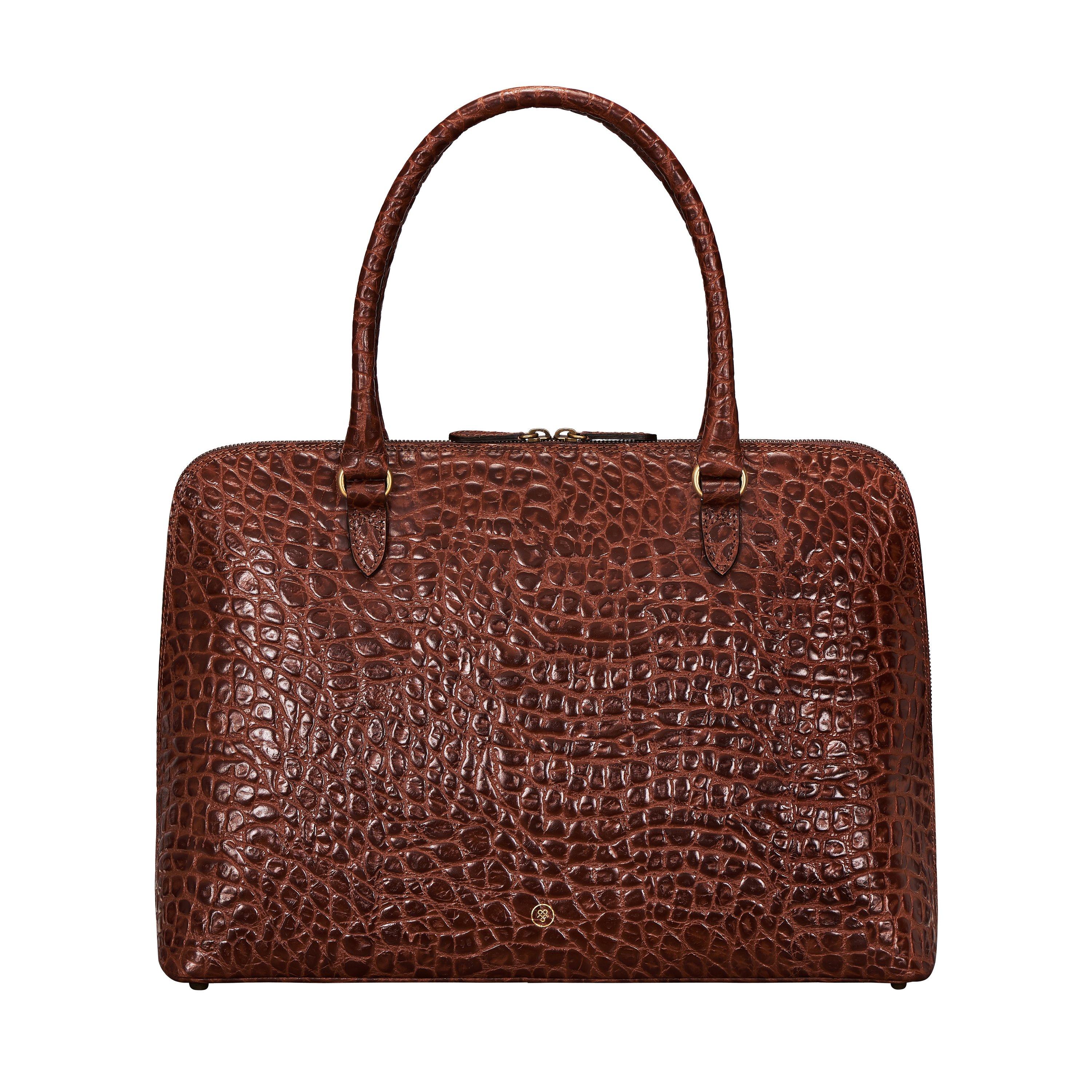 Maxwell Scott  Le Fiorella Croco Sac à main pour ordinateur en cuir croco 