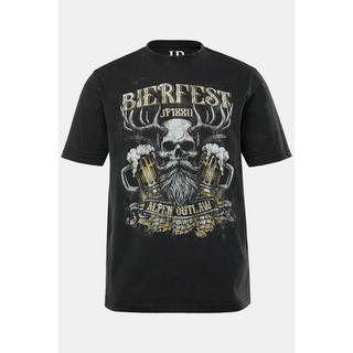 JP1880 Tracht Halbarm Rundhals Print T-Shirt  