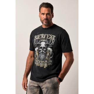 JP1880 Tracht Halbarm Rundhals Print T-Shirt  